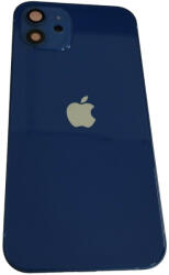 iPhone 12 (6.1") készülék hátlap, kamera lencsével / sim tálcával, akkufedél, kék, AAA+ minőségű