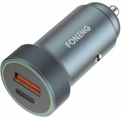 FONENG Autós töltő készlet egy USB Foneng C16 (fém)