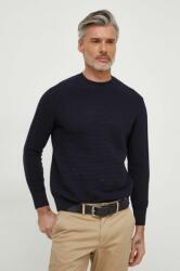 Giorgio Armani pamut pulóver könnyű, sötétkék - sötétkék M - answear - 30 990 Ft