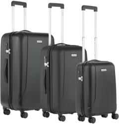 CarryOn Skyshopper fekete 4 kerekű 3 részes bőrönd szett (502125)