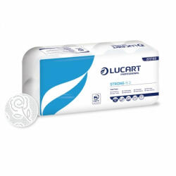 Lucart Strong 8.3 kistekercses toalettpapír 3 rétegű hófehér 250 lapos (29 m) 16 tekercs/csomag