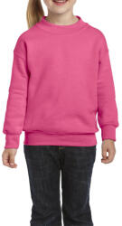 Gildan kereknyakú gyerek pulóver, GIB18000, Safety Pink-XL