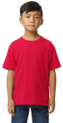 Gildan softstyle pamut gyerek póló, GIB65000, Red-S