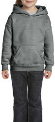 Gildan kapucnis gyerek pulóver, GIB18500, Graphite Heather-M