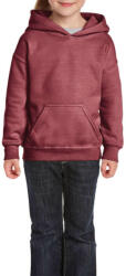 Gildan kapucnis gyerek pulóver, GIB18500, Heather Sport Dark Maroon-XL
