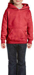Gildan kapucnis gyerek pulóver, GIB18500, Heather Sport Scarlet Red-M