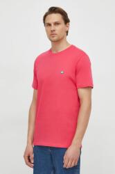 United Colors of Benetton pamut póló rózsaszín, férfi, sima - rózsaszín S - answear - 7 790 Ft