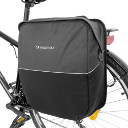  Wozinsky biciklis táska hátsó csomagtartóra 24L esővédővel (fekete)