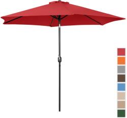 UNIPRODO Umbrelă mare de exterior - roșie - hexagonală - Ø 270 cm - înclinabilă UNI_UMBRELLA_TR300RE_N (UNI_UMBRELLA_TR300RE_N)