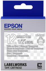 Epson LK-4TWN átlátszó alapon fehér eredeti címkeszalag (C53S654013) - onlinetoner
