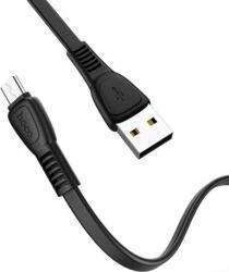 hoco. X40 Noah USB-A apa - Micro USB apa 2.0 Lapos adat és töltőkábel - Fekete (0.5m) (HC711670)