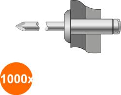 Bralo Set 1000 x Pop-nituri Cap Bombat Aluminiu / Aluminiu-4.8 X 12 (COR-1000xBR.1160004812S)