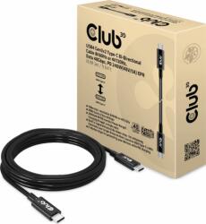 Club 3D CAC-1579 USB4 Gen3x2 Type-C apa - USB4 Gen3x2 Type-C apa 3.2 Adat és töltő kábel - Fekete (3m) (CAC-1579)