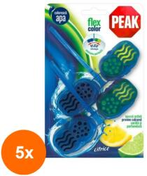 Peak WC Set 5 x 2 Odorizante Peak WC Flex Color, Citrice, 48 g (ROC-5xMAG1018531TS)
