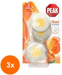 Peak WC Set 3 x 3 Odorizante Peak WC Floare de Curatare, Mandarina, 45 g (ROC-3xMAG1018479TS)