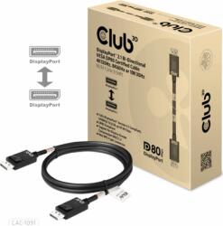 Club 3D CAC-1091 DisplayPort 2.1 - DisplayPort 2.1 Kábel 1.2m - Fekete (CAC-1091)