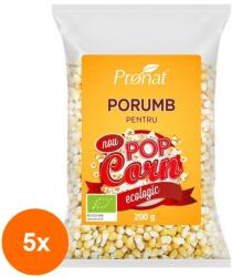 Pronat Foil Pack Set 5 x Porumb BIO pentru Popcorn, 200 g, Pronat