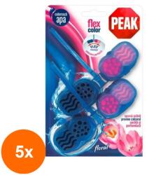 Peak WC Set 5 x 2 Odorizante Peak WC Flex Color, Floral, 48 g (ROC-5xMAG1018532TS)