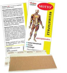 Motto fájdalomcsillapító és reumatapasz sárga - 2db 15×5 cm-es tapasz