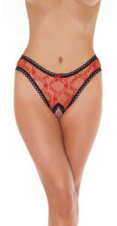 Amorable nyitott alsó, áttetsző csipkés anyagból (piros) - lunaluna