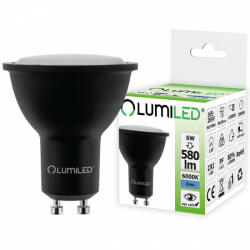 Lumileds GU10 LED izzó 6W = 60W 580lm 6500K hideg 120° fekete LUMILED (LEDZARMI013D)