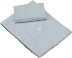 Azzurra Set Lenjerie Bumbac Muselina Pentru Patut Co-Sleeping 3 Piese Contact Glammy Azzurra Marina