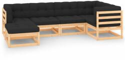 vidaXL Set mobilier de grădină cu perne, 6 piese, lemn masiv pin (3083812)