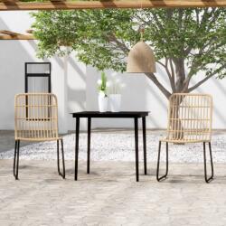 vidaXL Set de mobilier pentru grădină, 3 piese, stejar (3099173) - comfy