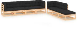 vidaXL Set mobilier de grădină cu perne, 7 piese, lemn masiv pin (3083814)