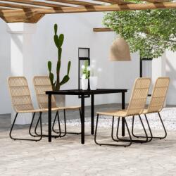 vidaXL Set de mobilier pentru grădină, 5 piese, stejar (3099163) - comfy