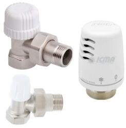 Icma Set robineti tur-retur cu cap termostatic ICMA 1/2, pentru instalatii pe ppr (041010-172) - centraleviessmann