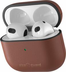 AlzaGuard Genuine Leather Case AirPods 2021 barna (AGD-ACL005C)
