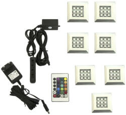 Venezia Rejtett LED világítás faliszekrényhez - 7 modul - RGB 16 szín