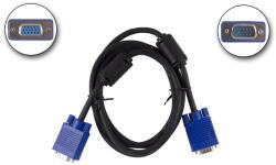 Wiretek 1, 8m-es VGA Monitor Hosszabbító Kábel Apa/Anya (PV11E)