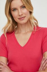 United Colors of Benetton pamut póló női, rózsaszín - rózsaszín XL - answear - 6 390 Ft