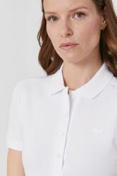 Lacoste t-shirt női, galléros, fehér - fehér 40 - answear - 45 990 Ft