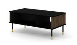 BIM Furniture DOHÁNYZÓ ASZTAL 110X55, MATT FEKETE TEST, CATANIA TÖLGY SZÍNŰ OLDALAK, WOODY IV 4D (WOODY_IV_COFFE_TABLE_110x55_BLACK_MAT_CATANIA_OAK)