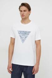 Guess pamut póló fehér, férfi, nyomott mintás, M4RI27 K8FQ4 - fehér S
