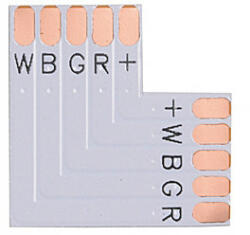 Akcesoria Lumiled L típusú, 12 mm-es 5-PIN szögletes PCB csatlakozó RGB+W LED szalagokhoz (LEDAKC0765)