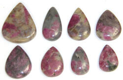  Cabochon Rubin In Iolit - Picatura - 25-39x17-32x6-8 mm - 1 Buc