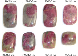 Cabochon Rubin In Iolit - Patrat - Dreptunghi - 15-26x14-15x5-7 mm - 1 Buc