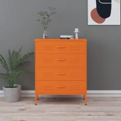 vidaXL Comodă cu sertare, portocaliu, 80x35x101, 5 cm, oțel (336201) - comfy