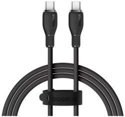 Baseus Cablu de date Baseus Pudding Series, 100W, USB-C la USB-C, Fast Charging, 1.2 metri (Negru) (P10355702111-00)