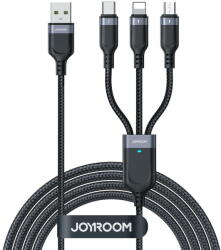 JOYROOM Multi-Use Series 3-in-1 cable S-1T3018A18 Lightning USB-C micro USB 1.2m - black