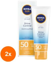 Nivea Set 2 x Crema de Fata Nivea Sun, Shine Control, Spf 50, 50 ml (ROC-2xMAG1018231TS)