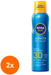 Nivea Set 2 x Spray cu Protectie Solara Nivea Sun Protect and Dry Sport, Spf 30, 150 ml (ROC-2xMAG1018230TS)