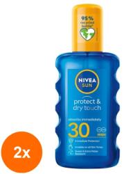 Nivea Set 2 x Spray cu Protectie Solara Nivea Sun Protect & Dry Touch, SPF 30, 200 ml (ROC-2xMAG1008598TS)
