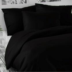 Kvalitex Lenjerie de pat din satin Luxury Collection, negru, 140 x 220 cm, 70 x 90 cm