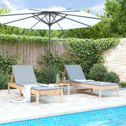 vidaXL 2 db tömör fenyő napozóágy 199, 5x60x74 cm (825066) - vidaxl