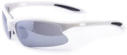 BikeFun Vector sportszemüveg, fehér, S3 füst színű lencsével